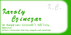 karoly czinczar business card